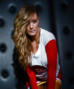 18 year old beauty Agnes takes great care in flaunting perky tits in the nude